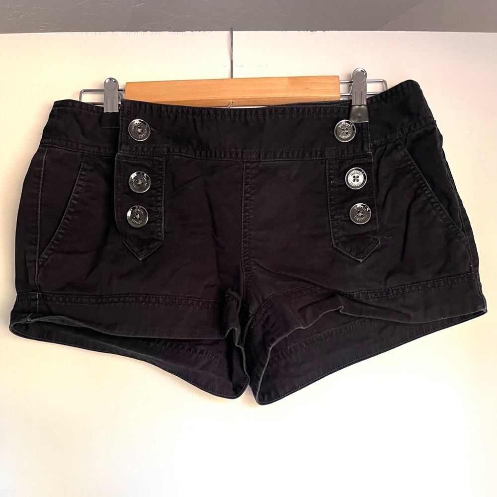 Express Black Cotton Stretchy Shorts